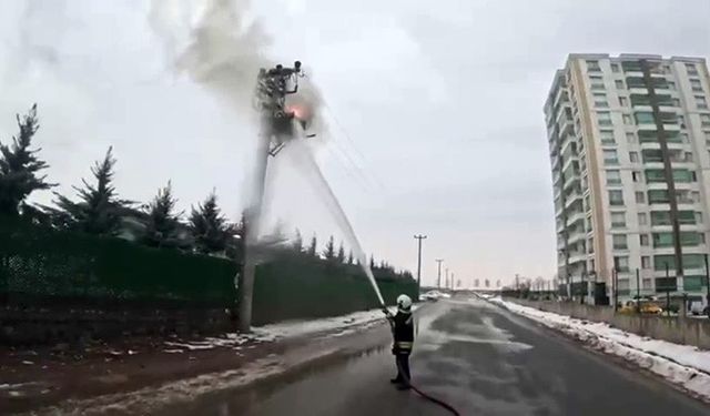 Diyarbakır’da trafo yangını: İtfaiye son anda müdahale etti