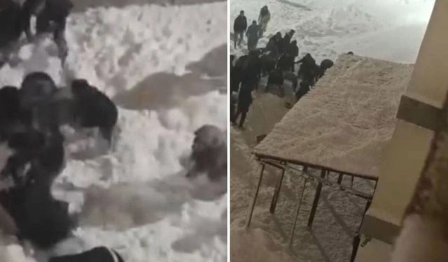 Bir anda üzerlerine düştü: Hakkari’de kar kütlesi öğrencileri yaraladı