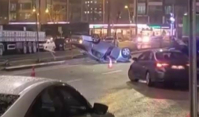 Diyarbakır’da kontrolden çıkan otomobil takla attı: 1 yaralı