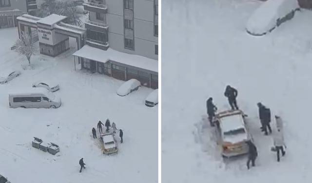 Diyarbakır’da taksi kara saplandı!