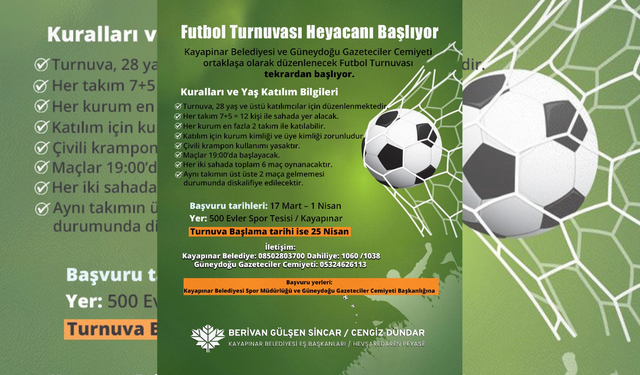 Diyarbakır’da futbol rüzgarı: Kurumlar arası turnuva için geri sayım!