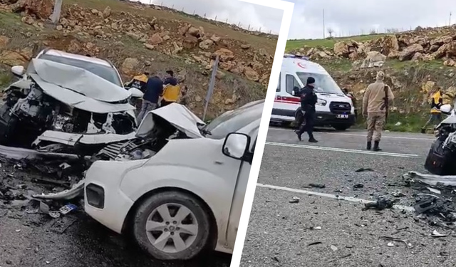 Diyarbakır’da iki araç kafa kafaya çarpıştı: Çok sayıda yaralı