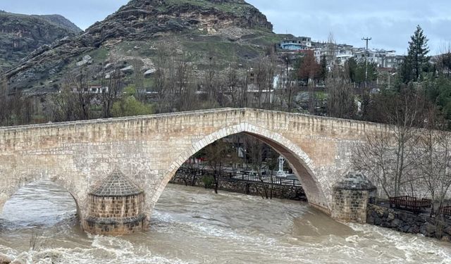 Diyarbakır’da Sinek Çayı taştı, tarihi köprü çevresindeki işletmeleri su bastı