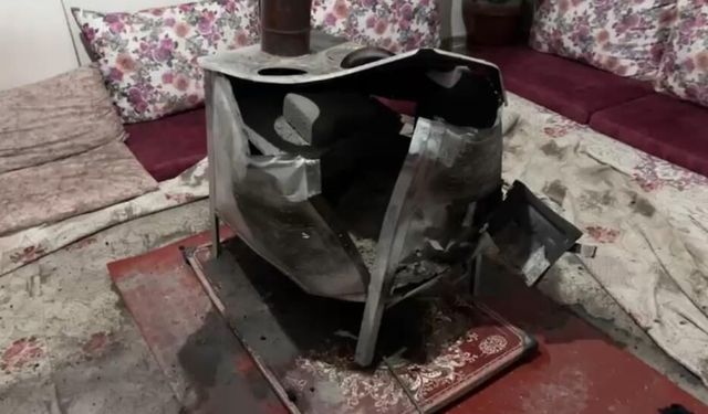 Facianın eşiğinden dönüldü: Odun sobası bomba gibi patladı!