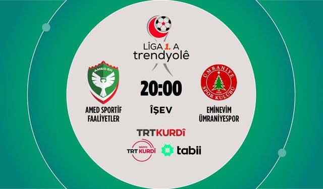 Amedspor–Ümraniyespor maçı canlı yayınlanacak: Saat kaçta, hangi kanalda?