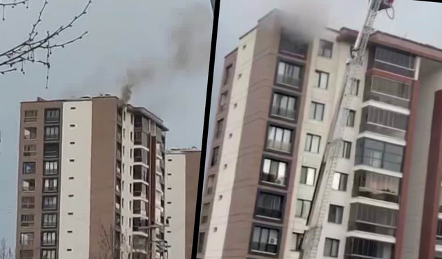 Diyarbakır’da son katta çıkan yangın apartmanı boşalttı