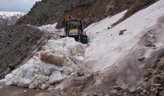 Diyarbakır’da çığ ve heyelan nedeniyle hasar gören yollar onarılıyor