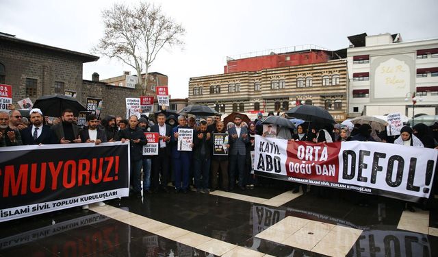 Diyarbakır’da İsrail protestosu: İnsanlığa savaş açtılar