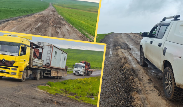 Diyarbakır’da skandal yol: Yağmurla birlikte çöktü, çocuklar okula gidemiyor