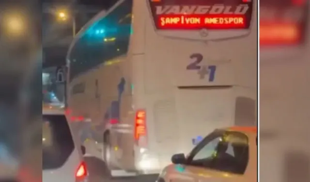 Trabzon’da Amedspor yazılı otobüs tepki çekti
