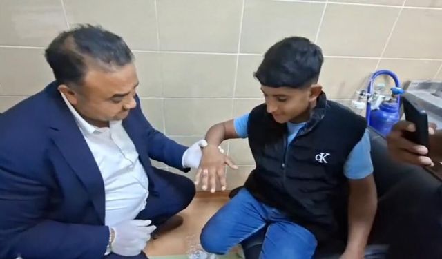 Parmağına sıkışan yüzüğü itfaiye çıkardı