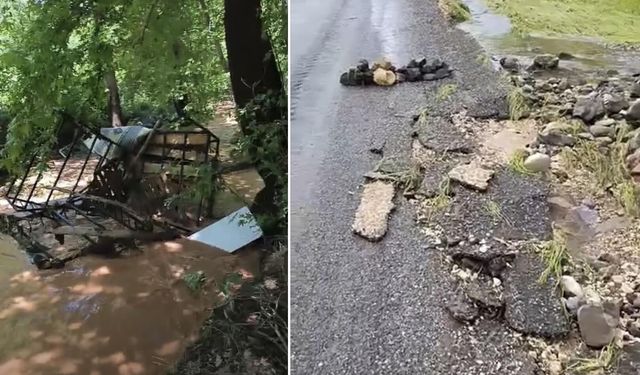 Diyarbakır'da hayat sağanak yağışla durdu