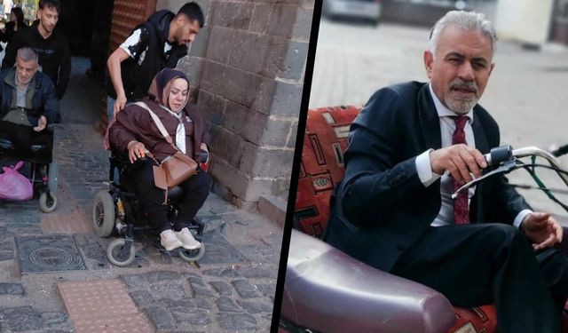 Diyarbakır’da tarihi Sur’da engelli isyanı!
