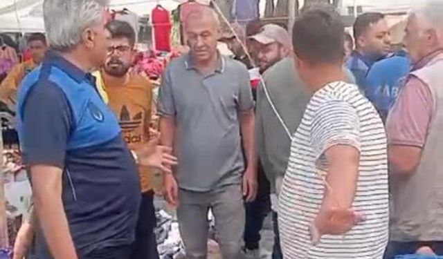 Zabıtayla esnaf arasında “artistlik yapmayın” gerginliği