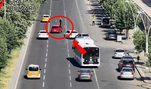 Diyarbakır'da yayalara yol vermeyen sürücülere denetim