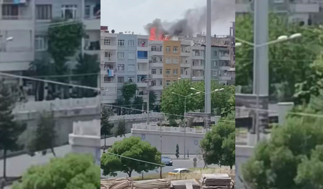 Diyarbakır’da çatı katı alevlere teslim oldu