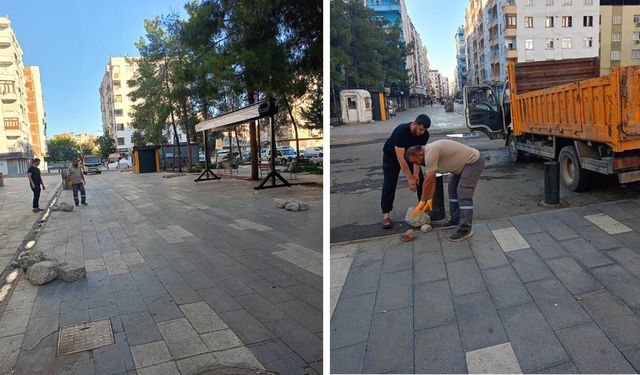 Diyarbakır Sakarya Caddesi’nde temizlik mesaisi