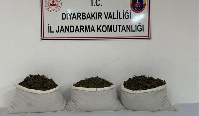 Diyarbakır'da 107 kilo esrar ele geçirildi