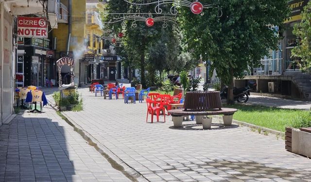 Cizre'de 49 derece sıcaklık caddeleri boşalttı
