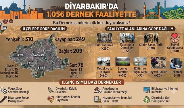 Bu dernek isimlerini ilk kez duyacaksınız! Diyarbakır'da 1.056 dernek faaliyette