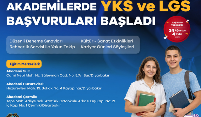 Diyarbakır’da öğrencilere ücretsiz YKS ve LGS desteği