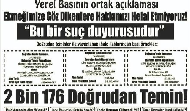 Ekmeğimize göz dikenlere hakkımızı helal etmiyoruz! “Bu bir suç duyurusudur”