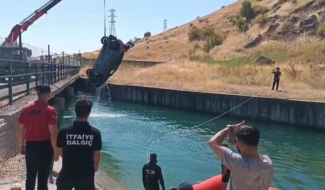 Diyarbakır’da can pazarı: Otomobil sulama kanalına uçtu