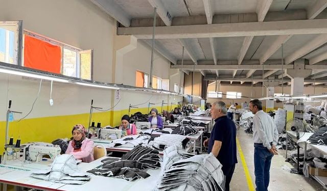 Diyarbakır’ın Çermik ilçesinde tekstil fabrikası onlarca kişiye ekmek kapısı oldu