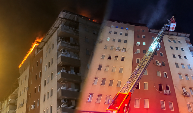 Rüzgarın etkisiyle yayıldı: Diyarbakır'da apartmanda korku dolu anlar