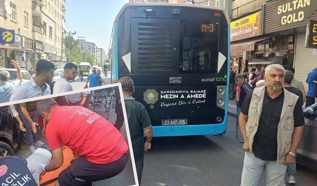 Diyarbakır’da korkutan kaza  Belediye Otobüsü pazarcı esnafına çarptı