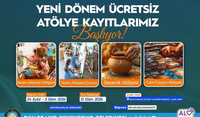 Diyarbakır’da ücretsiz sanat kursları için kayıtlar başladı