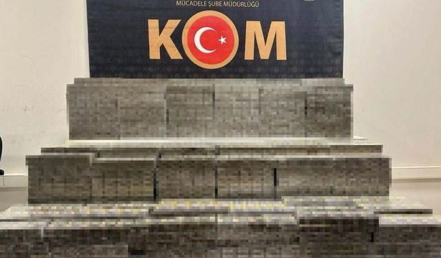 7 bin 500 paket sigara ele geçirildi