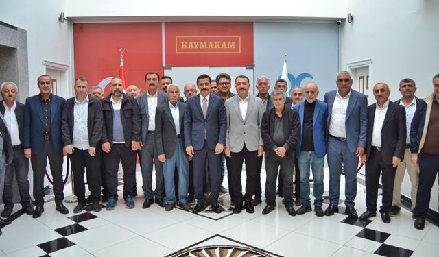 Bismil Muhtarlar Derneği’nden Kaymakamlığa nezaket ziyareti