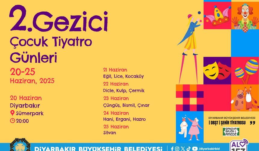 Diyarbakır'da Gezici Çocuk Tiyatro Günleri düzenlenecek