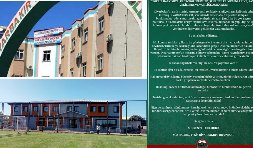 Tesis krizi Diyarbakırspor'u ayağa kaldırdı
