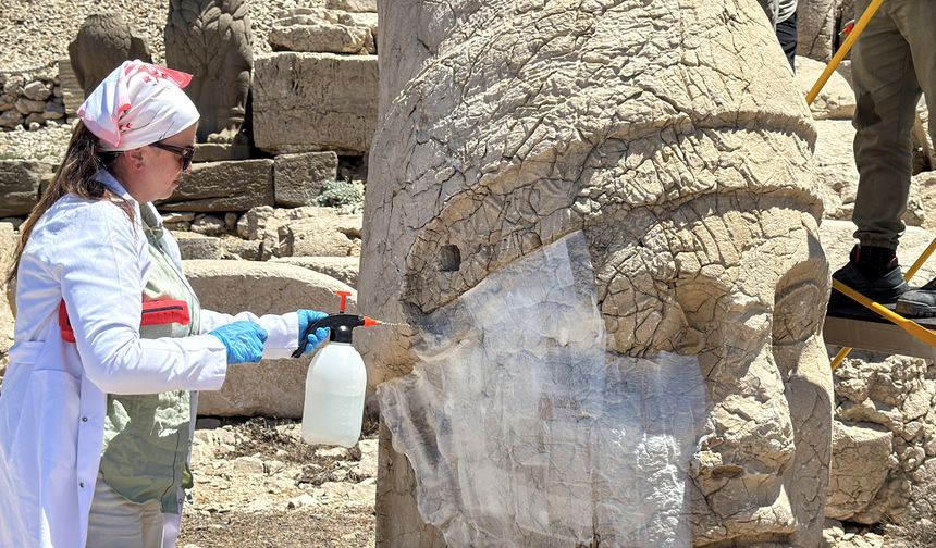 Nemrut Dağı'ndaki simge eserler nano kireçle korunacak