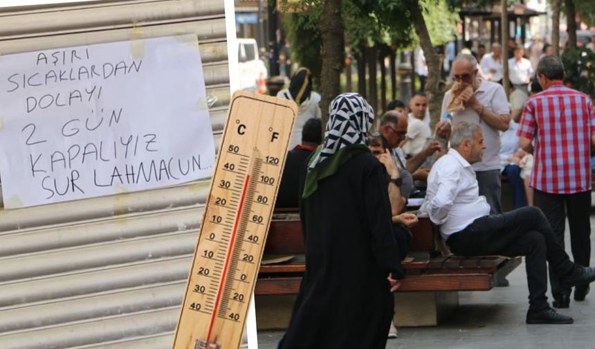 Diyarbakır’da kavurucu sıcaklar ‘Dükkan’ kapattırdı
