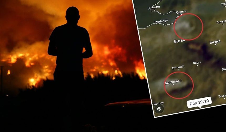 Bursa'daki Yangın: Uydu Görüntüleri Sosyal Medyada Tartışma Yarattı