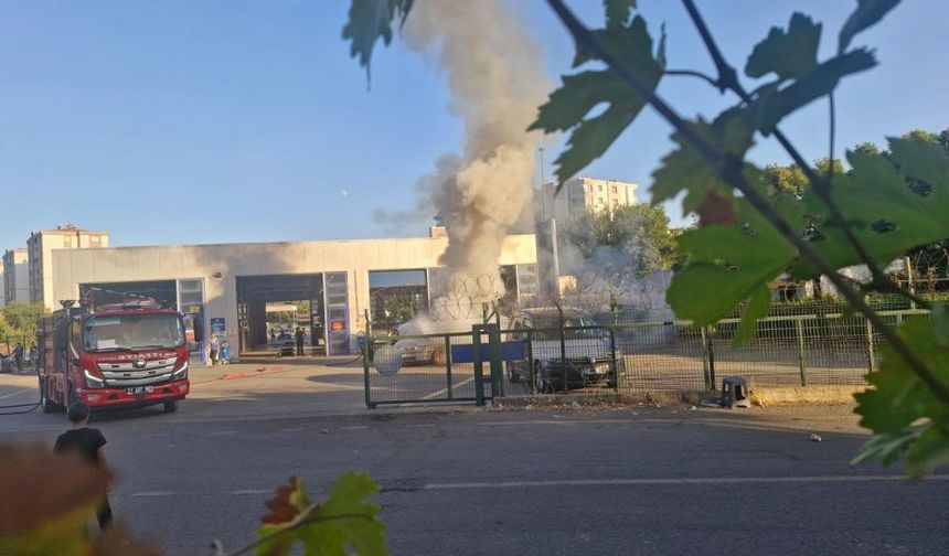 Diyarbakır’da bir sürücü muayeneden geçemeyen aracını yaktı
