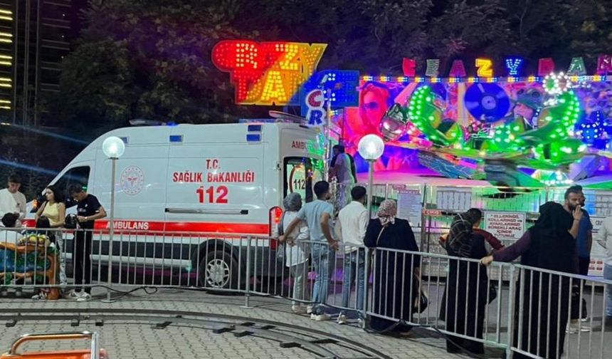 Lunapark eğlencesi hastanede son buldu