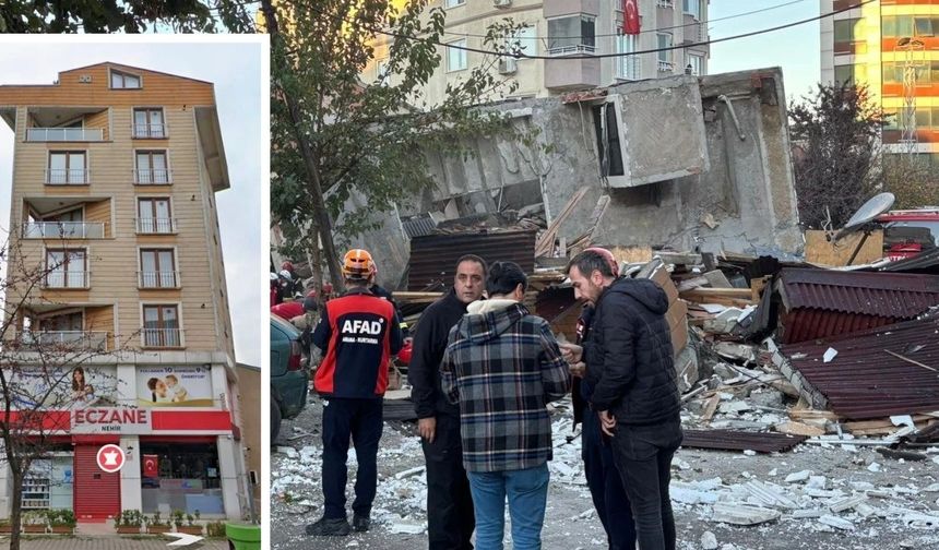 Kocaeli Gebze'de çöken binanın eski hali ortaya çıktı