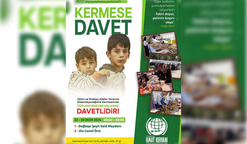 Diyarbakır'da ihtiyaç sahibi aileler için kermes