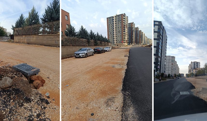 Diyarbakır Talaytepe’de asfalt çilesi 3 aydır bitmedi “Yol Değil, Dert Açıldı!”