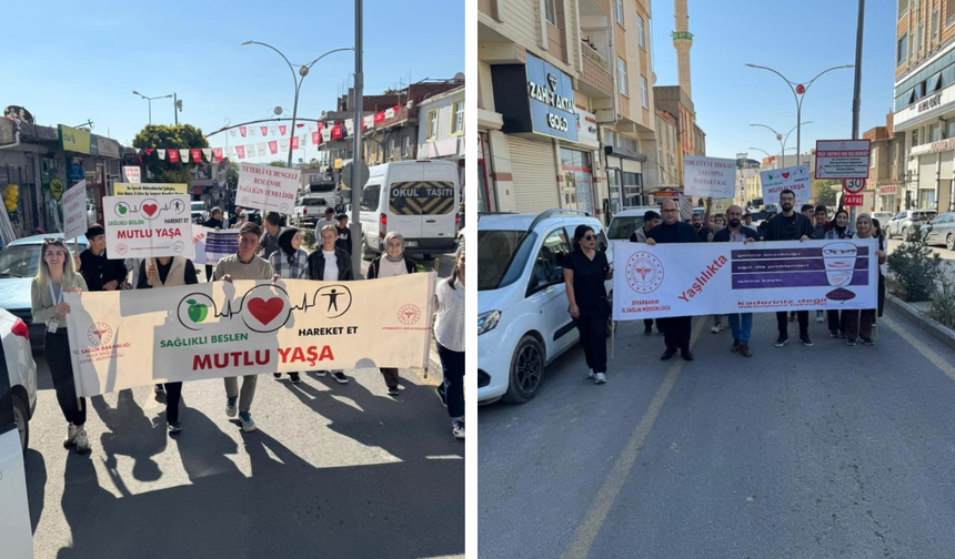 Diyarbakır’da sağlıkçılardan farkındalık yürüyüşü