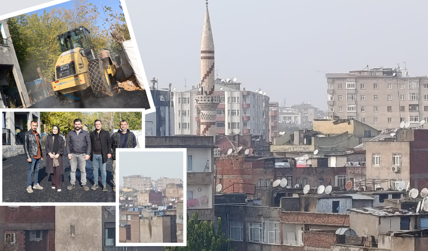 Diyarbakır’da Muhtarın azmi başardı! 60 yıllık mezrada ilk asfalt çalışması