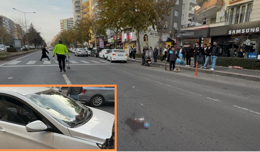 Diyarbakır’da yayaya otomobil çarptı, sürücüler birbirlerine yürüdü