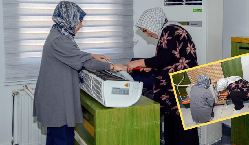 Diyarbakır’da klima ve kombi bakımı artık kadınların elinde