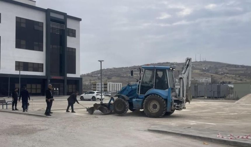 Diyarbakır Çermik Devlet Hastanesi otoparkı genişletiliyor