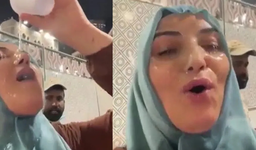 Görüntü umreden! Bakışlar olay oldu