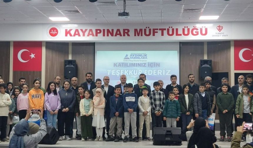 “Aydınlık Yarınlara” Kitap Okuma Yarışması; Türkiye birincileri Diyarbakır’dan!